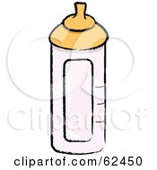 Royalty Free RF Clipart Illustration Of A Baby Bottle With A Rubber Nipple Cap Version 5 by Pams Clipart