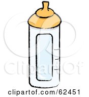 Royalty Free RF Clipart Illustration Of A Baby Bottle With A Rubber Nipple Cap Version 1 by Pams Clipart