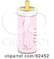 Royalty Free RF Clipart Illustration Of A Baby Bottle With A Rubber Nipple Cap Version 4 by Pams Clipart
