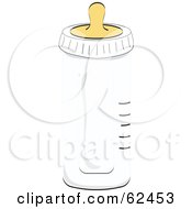 Royalty Free RF Clipart Illustration Of A Baby Bottle With A Rubber Nipple Cap Version 2 by Pams Clipart