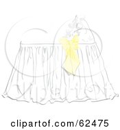 Yellow Bow On A Baby Bassinet