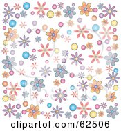 Poster, Art Print Of Flower Power Background On White