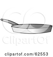 Royalty Free RF Clipart Illustration Of A Silver Kitchen Frying Pan by Pams Clipart