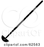 Royalty Free RF Clipart Illustration Of A Black Silhouetted Garden Edging Tool by Pams Clipart
