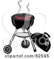 Poster, Art Print Of Weenies Cooking On A Charcoal Grill