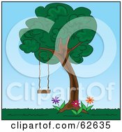 Poster, Art Print Of Tree Swing Hanging In A Back Yard