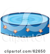 Poster, Art Print Of Blue Above Ground Pool With Star Patterns