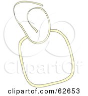 Royalty Free RF Clipart Illustration Of A White Baby Bib Trimmed In Yellow