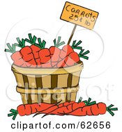 Poster, Art Print Of Pricing Tag In A Bushel Of Carrots
