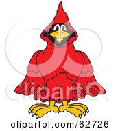 Red Cardinal Character School Mascot