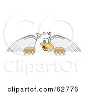Poster, Art Print Of Griffin Character School Mascot Behind A Blank Sign