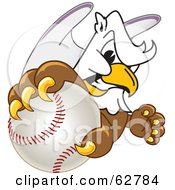 Poster, Art Print Of Griffin Character School Mascot Grabbing A Baseball