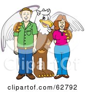 Griffin Character School Mascot With Teachers Or Parents