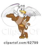 Poster, Art Print Of Griffin Character School Mascot Leaning