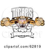 Tigers Character School Mascot Logo