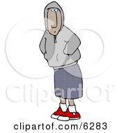 Young Man Wearing A Hoody Clipart Picture