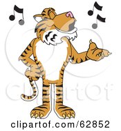 Tiger Character School Mascot Singing by Toons4Biz