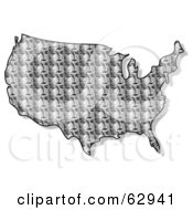 Royalty Free RF Clipart Illustration Of A George Washington Patterned USA Map