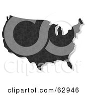 Royalty Free RF Clipart Illustration Of A Denim Textured USA Map by djart