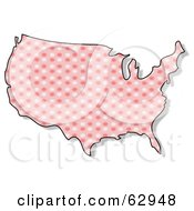 Pink Floral Usa Map