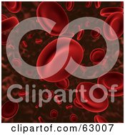 Royalty Free RF Clipart Illustration Of A Floating Red Blood Cell Background