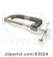 Royalty Free RF Clipart Illustration Of A 3d Clamp Vice