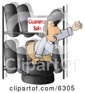 Salesman Trying To Sell Tires On Clearance
