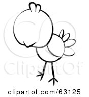 Royalty Free RF Clipart Illustration Of A Black And White Human Factor Bird