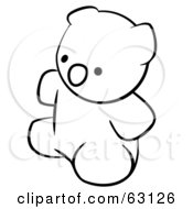 Poster, Art Print Of Black And White Human Factor Teddy Bear