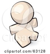 Royalty Free RF Clipart Illustration Of A Nude Human Factor Man Sitting