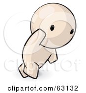 Royalty Free RF Clipart Illustration Of A Nude Human Factor Man Running