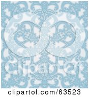 Seamless Blue Geometric Floral Background