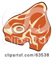 Royalty Free RF Clipart Illustration Of A Meaty Steak by Andy Nortnik