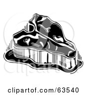 Royalty Free RF Clipart Illustration Of A Black And White T Bone Steak