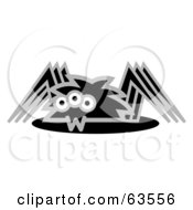 Poster, Art Print Of Creepy Black And Gray Spider