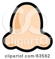 Royalty Free RF Clipart Illustration Of A Caucasian Human Nose