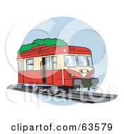 Royalty Free RF Clipart Illustration Of A Red And Yellow European Train