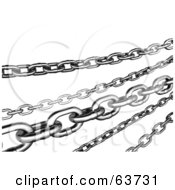 Poster, Art Print Of Multiple 3d Steel Chains