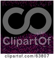 Royalty Free RF Clipart Illustration Of A Black Background Bordered In Purple Mosaic Tiles