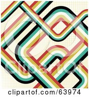 Poster, Art Print Of Background Of Retro Curves On Faint Grid Lines