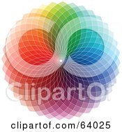 Poster, Art Print Of Colorful Spectrum Circle On White