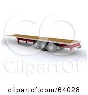 Royalty Free RF Clipart Illustration Of A 3d Big Rig Truck Trailer by KJ Pargeter