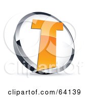 Royalty Free RF Clipart Illustration Of A Pre Made Logo Of A Letter T In A Circle