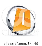 Royalty Free RF Clipart Illustration Of A Pre Made Logo Of A Letter D In A Circle