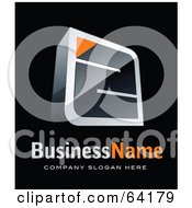 Pre-Made Logo Of An Orange And Black Maze Above Space For A Business Name And Company Slogan On Black