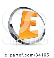 Royalty Free RF Clipart Illustration Of A Pre Made Logo Of A Letter E In A Circle