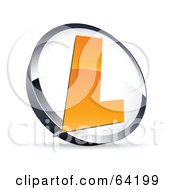 Royalty Free RF Clipart Illustration Of A Pre Made Logo Of A Letter L In A Circle