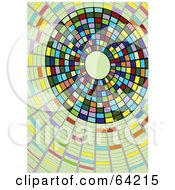 Royalty Free RF Clipart Illustration Of A Background Of A Colorful Circle Of Tiles