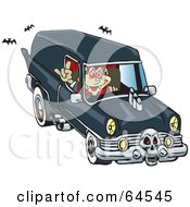 Poster, Art Print Of Peaceful Vampire Driving A Hearse