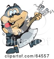 Royalty Free RF Clipart Illustration Of An Executioner Rocking Out With His Axe by Dennis Holmes Designs